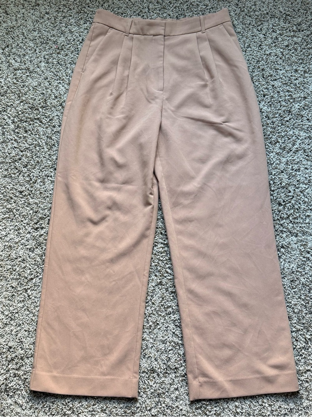 Abercrombie & Fitch Sloane Tailored Wide Leg Pleated Pants Taupe Size 32 14